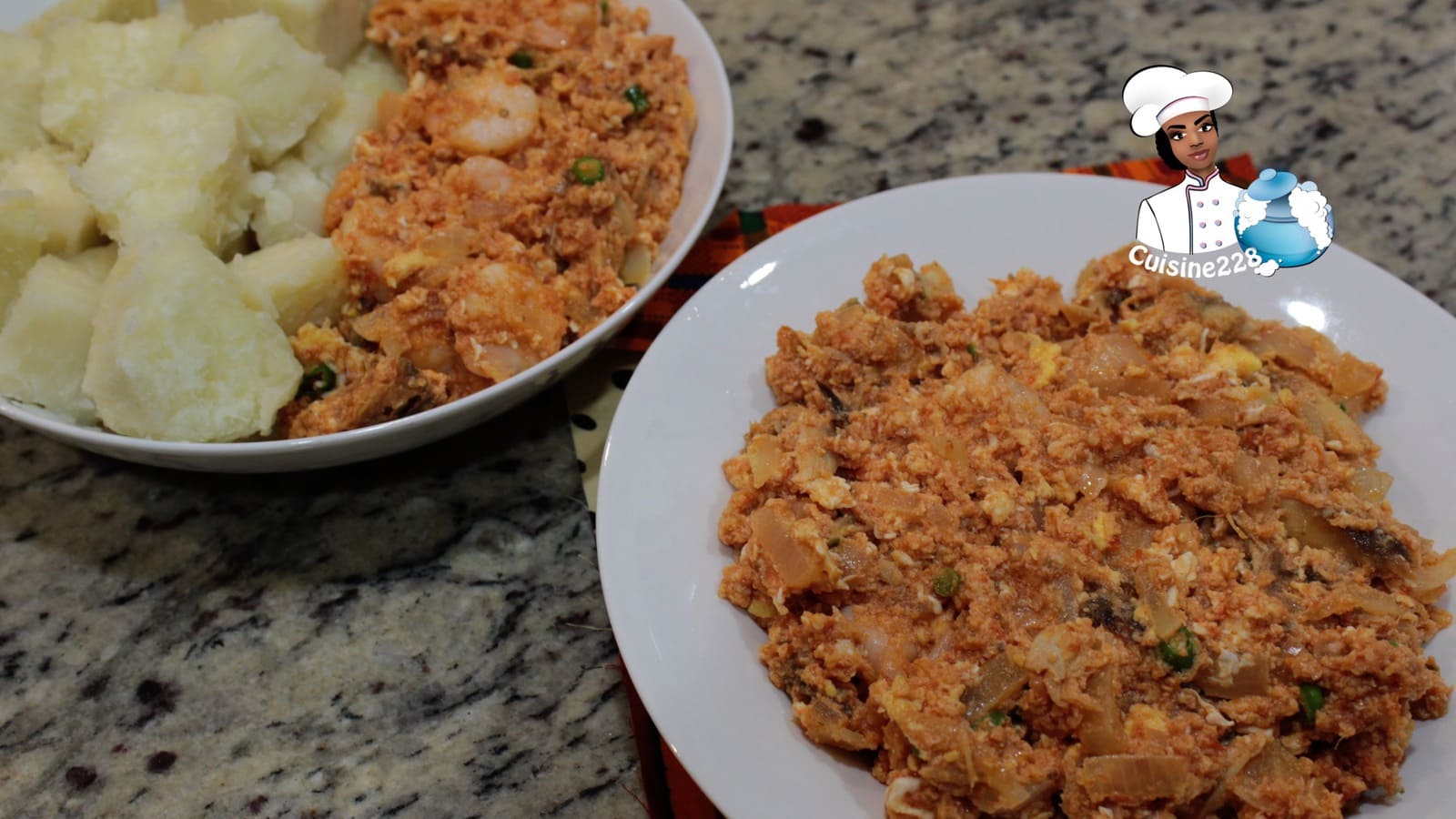 Yam and Egg sauce Cuisine228